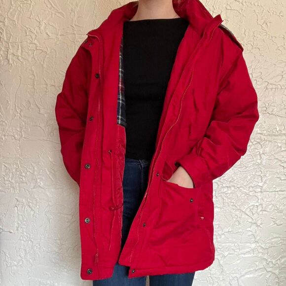 Cabin Creek Jacket Coat Women's M Red Cabin Camping Outdoors Vintage 90s - Picture 1 of 7